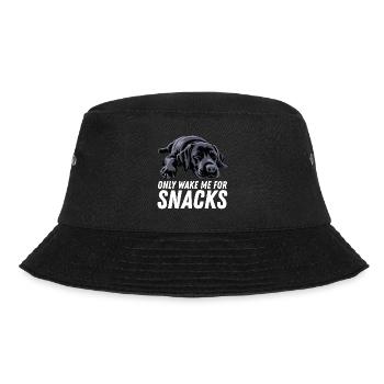 Black Labrador Dog Only Wake Me For Snacks - Bucket Hat - black - Front - Lela (165cm)
