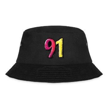 91 Number Comic - Bucket Hat - black - Front - Lela (165cm)