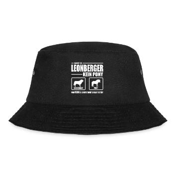 LEONBERGER kein Pony Wilsigns Hundespruch Hund - Bucket Hat - Schwarz - Vorne - Lela (165cm)