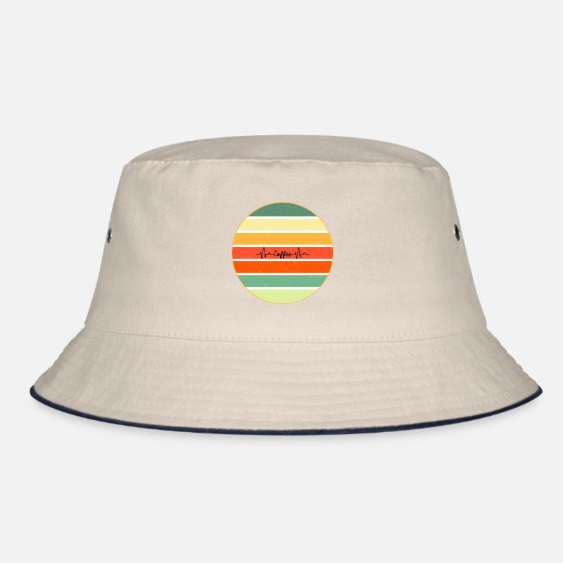 Coffee Retro Sunset Bucket Hat