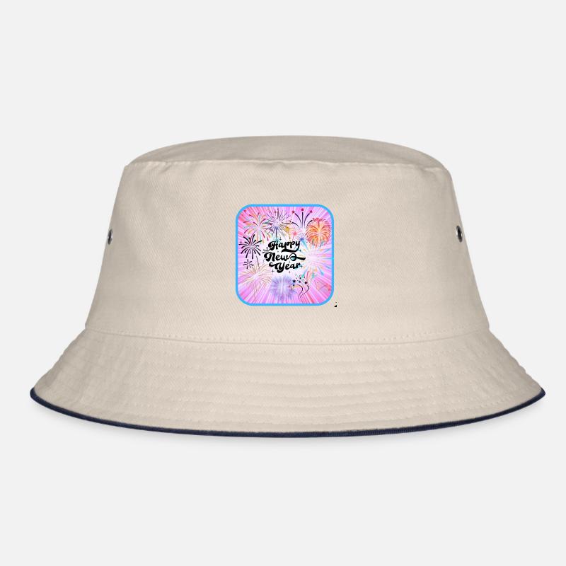 Frohes neues Jahr, buntes Thema. Bucket Hat