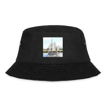 Das Segelboot - Bucket Hat - Schwarz - Vorne - Lela (165cm)