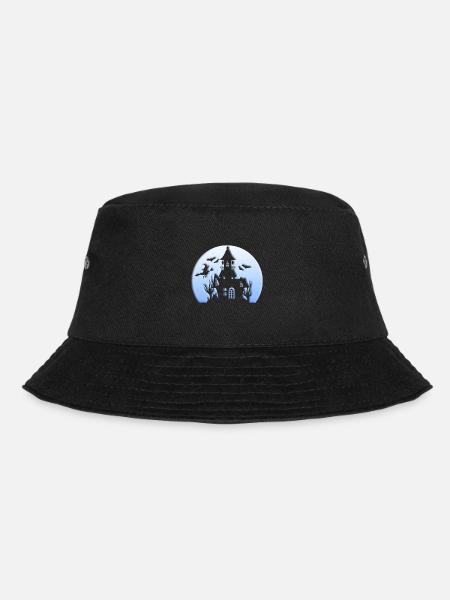 HALLOWEEN - HAUS - HEXE - FLEDERMÄUSE - Bucket Hat - Schwarz