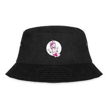 EINHORN - MOND - MONDSCHEIN - SUPERHELD - KINDER - Bucket Hat - Schwarz - Vorne - Lela (165cm)