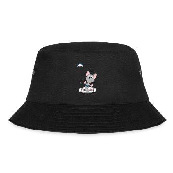 KITESURFEN - RATTE - WASSERRATTE - KITE - KITEN - Bucket Hat - Schwarz - Vorne - Lela (165cm)