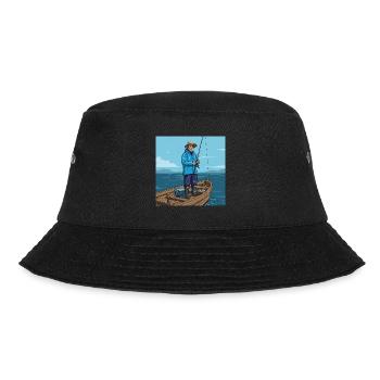 Mit der Natur auf Augenhöhe – Angeln vom Boot - Bucket Hat - Schwarz - Vorne - Lela (165cm)