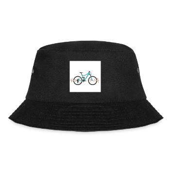 Im Rhythmus der Berge: Mountainbike & Herzschlag - Bucket Hat - Schwarz - Vorne - Lela (165cm)