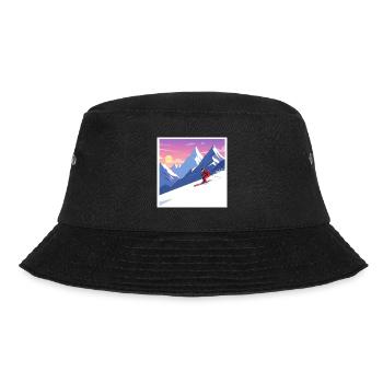 Experience the beauty of the mountains: Skiing - Bucket Hat - black - Front - Lela (165cm)