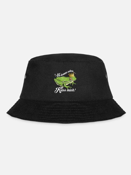 Küss mich | Froschkönig - Bucket Hat - Schwarz