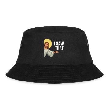 I Saw That Jesus Meme God Sees All Humor - Bucket Hat - black - Front - Lela (165cm)
