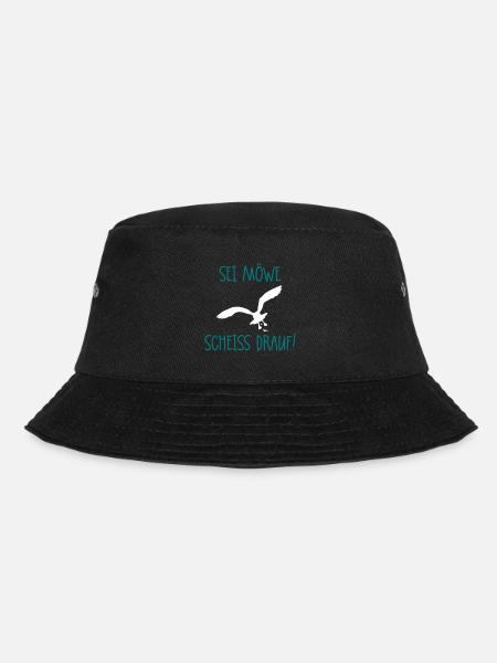 Sei Möwe - Scheiß drauf! - Bucket Hat - Schwarz
