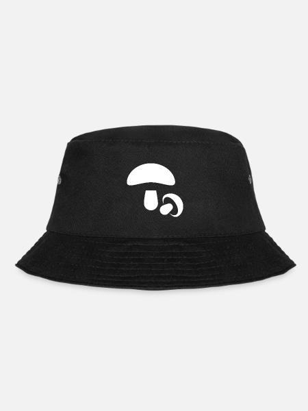 Pilze, Pilze sammeln - Bucket Hat - Schwarz