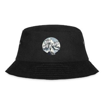 Nix wie raus - perfekt für Outdoor Fans, Wanderer - Bucket Hat - Schwarz - Vorne - Lela (165cm)