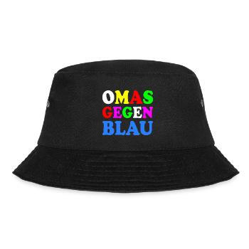 Omas gegen blau - Bucket Hat - Schwarz - Vorne - Lela (165cm)