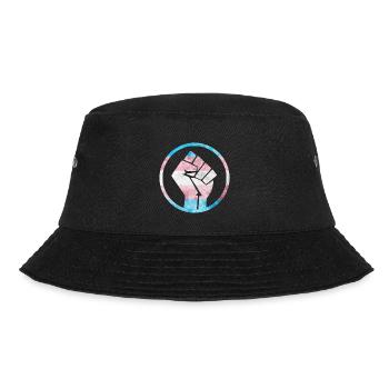 Fist Flag out Transgender - Bucket Hat - Schwarz - Vorne - Lela (165cm)