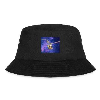 Süße Tabby-Katze im Weltraum - Bucket Hat - Schwarz - Vorne - Lela (165cm)