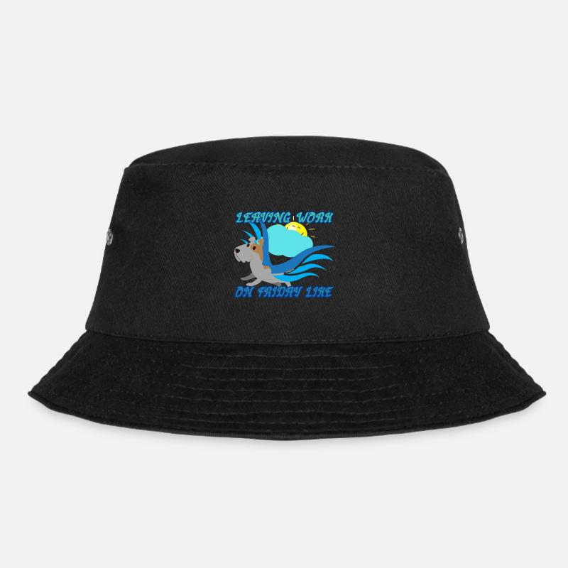 leaving work - Bucket Hat - black