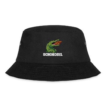 Schokodil Alligator Krokodil Echse Raubtier Reptil - Bucket Hat - Schwarz - Vorne - Lela (165cm)
