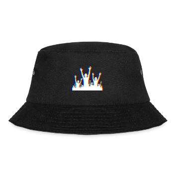 Glitch Party – Festival Style - Bucket Hat - Schwarz - Vorne - Lela (165cm)