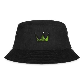 Crown Drawing Sketch - Bucket Hat - black - Front - Lela (165cm)