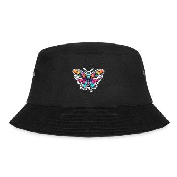 Motte / Tier / Insekt / Larve / Schädling - Bucket Hat - Schwarz - Vorne - Lela (165cm)