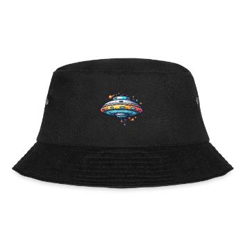 Alien / Spaceship / UFO / Area 51 / All / Mars - Bucket Hat - black - Front - Lela (165cm)