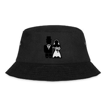 Bachelor Party - Wedding - Bucket Hat - black - Front - Lela (165cm)