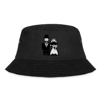 Hochzeit - Bucket Hat - Schwarz - Vorne - Lela (165cm)