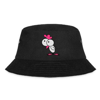 Surprised chick - Bucket Hat - black - Front - Lela (165cm)