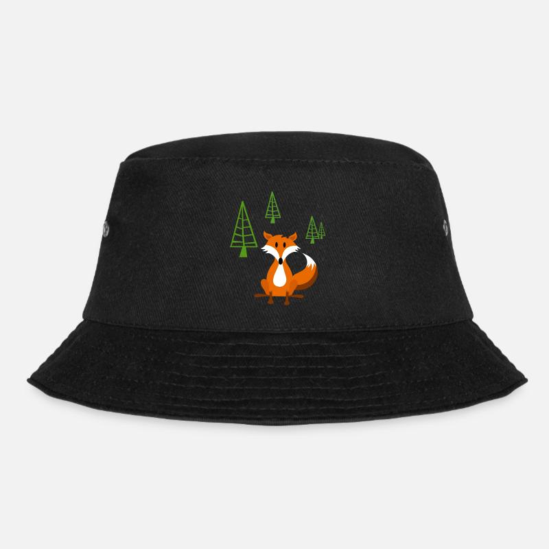 Schlauer Fuchs - Bucket Hat - Schwarz