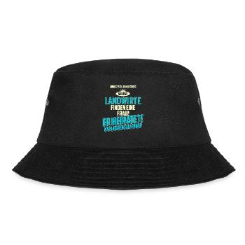 JGA Team - Landwirt - strong sky blue - RAHMENLOS - Bucket Hat - Schwarz - Vorne - Lela (165cm)