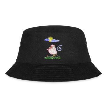 Schaf im Wind - Bucket Hat - Schwarz - Vorne - Lela (165cm)