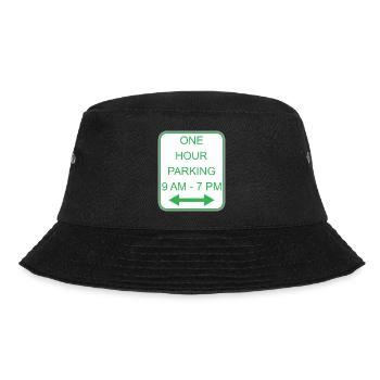 Road sign parking d'une heure - Bob - noir - Devant - Lela (165cm)