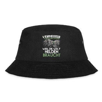 Vermesser Helden - Bucket Hat - Schwarz - Vorne - Lela (165cm)