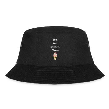 Time for an ice cream - Ice Cream Time - Bucket Hat - black - Front - Lela (165cm)