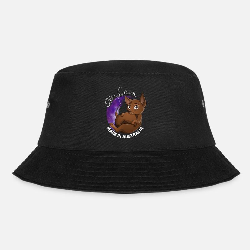 Kelpie Galaxie - Schokolade - Bucket Hat - Schwarz