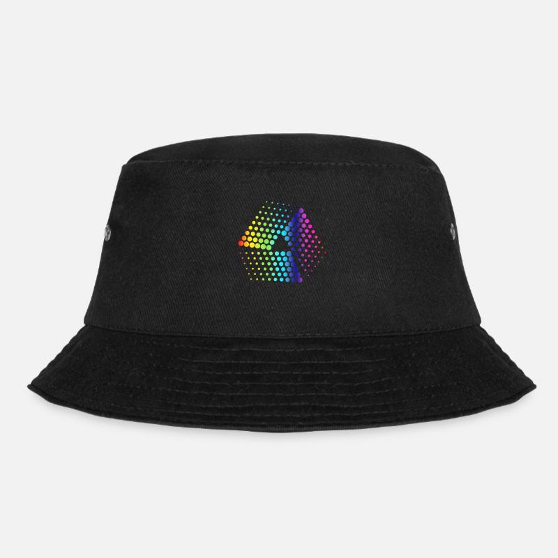 abstrakte punkte - Bucket Hat - Schwarz