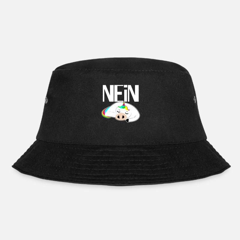 Weihnachten Einhorn neu new Geschenk Regenbogen - Bucket Hat - Schwarz