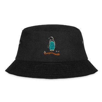 Pinguin new year Winter kalt Pinguin Frost Schnee - Bucket Hat - Schwarz - Vorne - Lela (165cm)