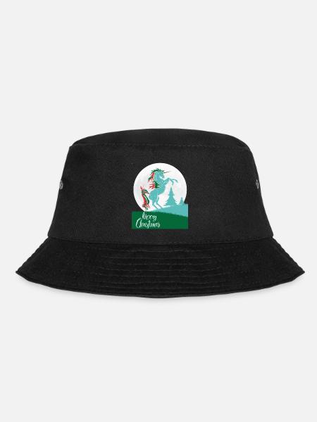 Einhorn Frohe Weihnachten Shirt Geschenk - Bucket Hat - Schwarz