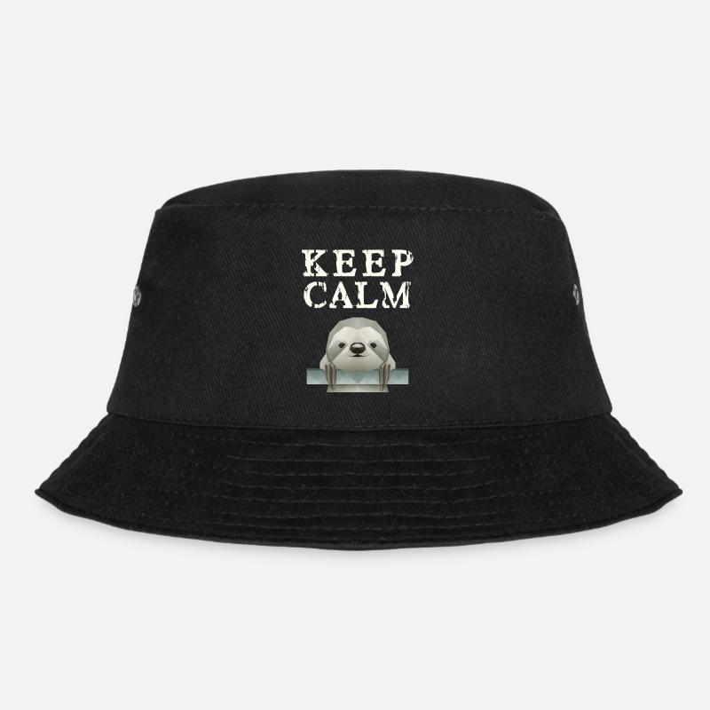 Keep Calm Sloth - Bucket Hat - black