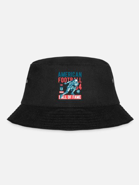 American Football Ball Sports College Touchdown USA - Bucket Hat - black