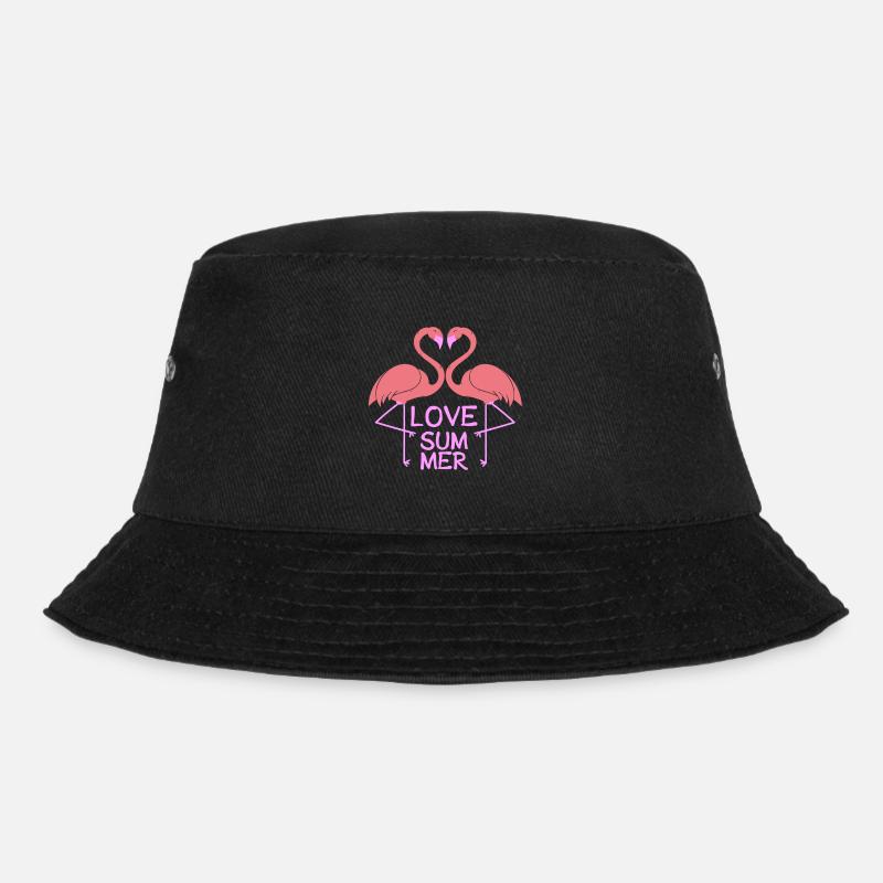 Flamingo Love Summer - Bucket Hat - Schwarz