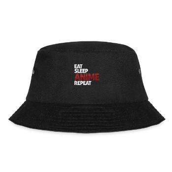 Eat Sleep Anime Repeat Japanese Animation - Bucket Hat - black - Front - Lela (165cm)