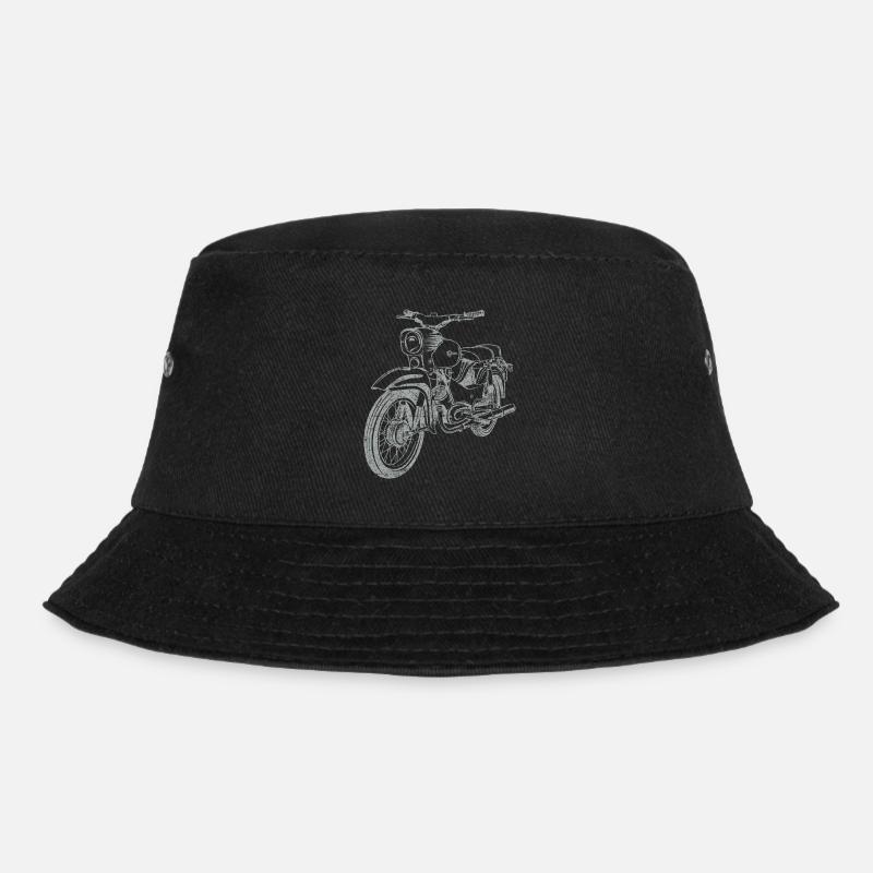 Simson Star Vintage Lineart Silhouette - Bucket Hat - Schwarz