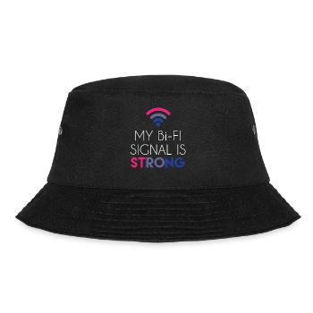 Bi-Fi - Bisexual - Gay Pride - Bi - Geschenk - Bucket Hat - Schwarz - Vorne - Lela (165cm)