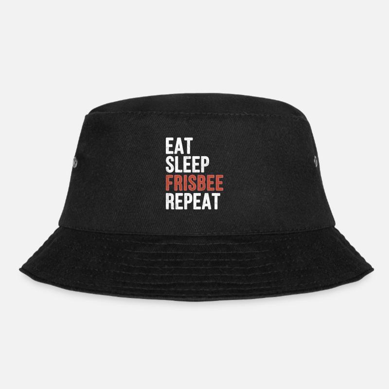 Eat sleep Frisbee Repeat - Funny Gift - Bucket Hat - Schwarz