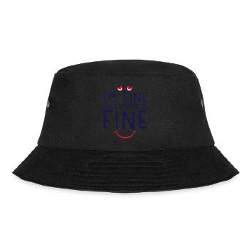 quote cloud i am fine everything happy funny e - Bucket Hat - black - Front - Lela (165cm)