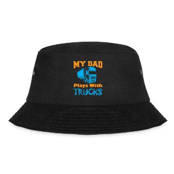 Children's gift idea truck - Bucket Hat - black - Front - Lela (165cm)