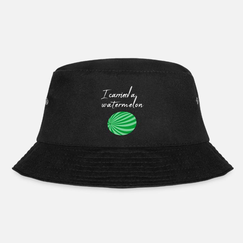 Ich habe eine Wassermelone getragen / Geschenk - Bucket Hat - Schwarz